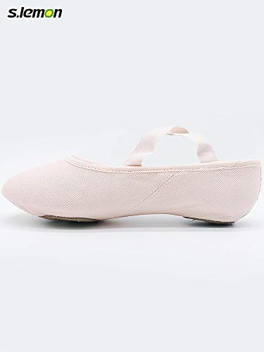 S.lemon Elástico Lona Zapatillas de Ballet Zapatos de Baile para Niños Niñas Mujeres Hombres Rosa (31 EU) S.lemon Elástico Lona Zapatillas de Ballet Zapatos de Baile para Niños Niñas Mujeres Hombres Rosa (31 EU)