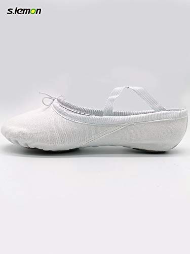 s.lemon Zapatillas de Ballet Lona Media Punta Ballet Zapatos Bailarina Principiantes Danza Zapatos para Niña Mujere Hombres 24-47 Bianco (36 EU) s.lemon Zapatillas de Ballet Lona Media Punta Ballet Zapatos Bailarina Principiantes Danza Zapatos para Niña Mujere Hombres 24-47 Bianco (36 EU)