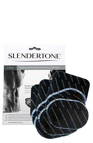 Slendertone ABS8 Cinturón de tonificación Abdominal, Unisex-Adult, Negro, 61-107 cm + - Paquete triple de almohadillas de repuesto, unisex, ABS, negro