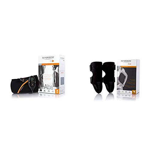 Slendertone Rechargeable Abs7 Cinturón de tonificación Abdominal, Unisex, Negro, 69-119 cm + Accesorio de Brazos para Mujer, (Vendido sin el Mando de Control)