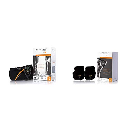 Slendertone Rechargeable Abs7 Cinturón de tonificación Abdominal, Unisex, Negro, 69-119 cm + Accesorio para los Biceps y Triceps (Vendido sin el Mando de Control)