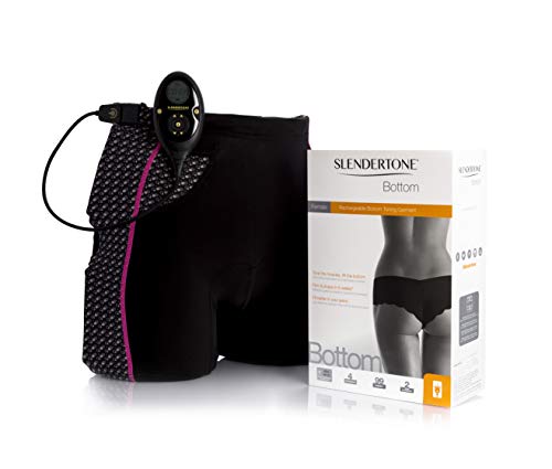 Slendertone Short Bottom Electroestimulador para glúteos Mujer, Negro/Rosa + Accesorio de Brazos para Mujer, (Vendido sin el Mando de Control)