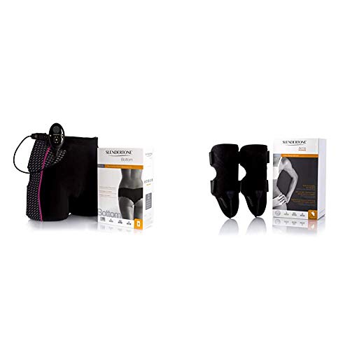 Slendertone Short Bottom Electroestimulador para glúteos Mujer, Negro/Rosa + Accesorio de Brazos para Mujer, (Vendido sin el Mando de Control)