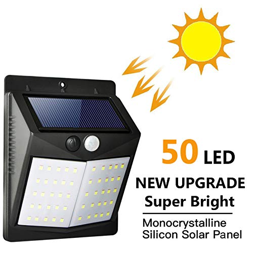 SLGOL - Lote de 4 luces LED con sensor de movimiento solar para exteriores, 1500 mAh, impermeables, funciona con energía solar, para jardín, patio, entrada, porche SLGOL - Lote de 4 luces LED con sensor de movimiento solar para exteriores, 1500 mAh, impermeables, funciona con energía solar, para jardín, patio, entrada, porche