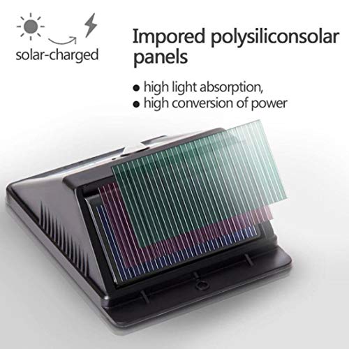 SLGOL - Lote de 4 luces LED con sensor de movimiento solar para exteriores, 1500 mAh, impermeables, funciona con energía solar, para jardín, patio, entrada, porche SLGOL - Lote de 4 luces LED con sensor de movimiento solar para exteriores, 1500 mAh, impermeables, funciona con energía solar, para jardín, patio, entrada, porche