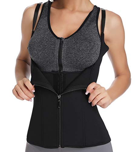 SLIMBELLE® Mujer Camiseta Sauna Chaleco Neopreno Adelgazant Corsé de Entrenamiento Faja Reductora de Sudoración para Deporte Fitness