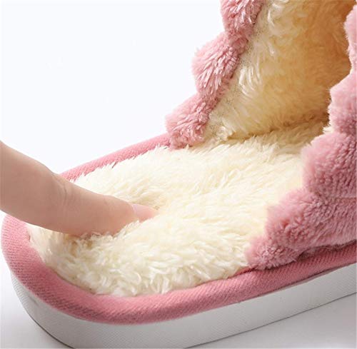 Slippers para Mujer para Hombre Invierno Cálido Mullido Fluffy Linda Linda Llomestoras Ultralight Soft Bedroom Slippers Zapatos para Exteriores para Exteriores, Pink, 38/39 TINGG