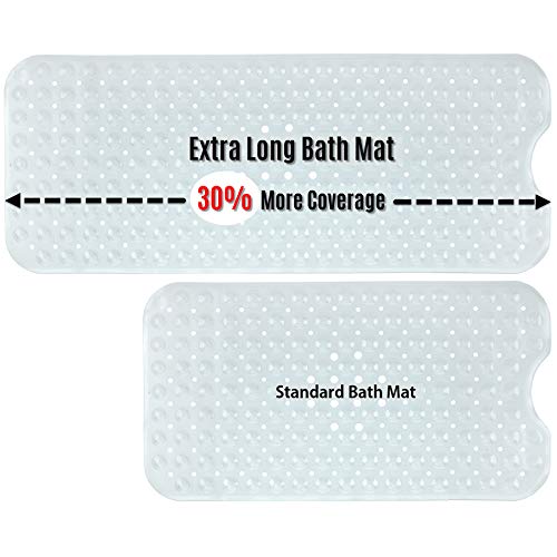 SlipX Solutions El tapete de baño extralargo agrega una tracción Antideslizante a Las tinas y duchas: ¡30% más Que Las esteras estándar! (200 Ventosas, 99 cm de Largo - Aqua) SlipX Solutions El tapete de baño extralargo agrega una tracción Antideslizante a Las tinas y duchas: ¡30% más Que Las esteras estándar! (200 Ventosas, 99 cm de Largo - Aqua)