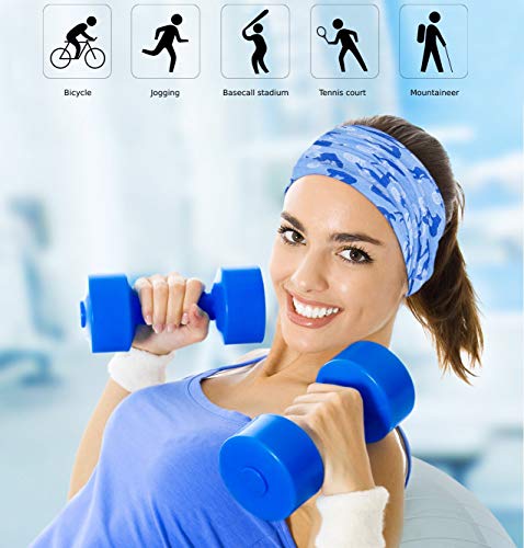 Slosh 10 Bandana Cintas Pelo Deporte Hombre Mujer Ciclismo Yoga Elastica Pañuelos Cabeza Turbante Lazo Tenis UV Moto Playa