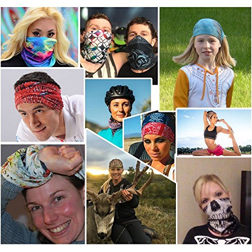 Slosh 10 Bandana Cintas Pelo Deporte Hombre Mujer Ciclismo Yoga Elastica Pañuelos Cabeza Turbante Lazo Tenis UV Moto Playa