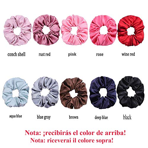 Slosh 10 Goma de Pelo Lazo de Pelo Elástico Banda Multi Colores Cinta de Pelo Mujer Niña Satín Elástica Slosh 10 Goma de Pelo Lazo de Pelo Elástico Banda Multi Colores Cinta de Pelo Mujer Niña Satín Elástica