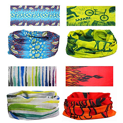 Slosh 8 Bandana Cintas Pelo Deporte Hombre Mujer Ciclismo Yoga Elastica Pañuelos Cabeza Turbante Lazo Tenis UV Moto Playa (8 PCS) Slosh 8 Bandana Cintas Pelo Deporte Hombre Mujer Ciclismo Yoga Elastica Pañuelos Cabeza Turbante Lazo Tenis UV Moto Playa (8 PCS)