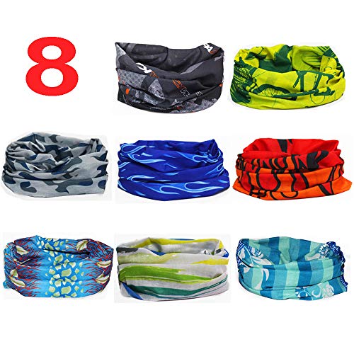 Slosh 8 Bandana Cintas Pelo Deporte Hombre Mujer Ciclismo Yoga Elastica Pañuelos Cabeza Turbante Lazo Tenis UV Moto Playa (8 PCS) Slosh 8 Bandana Cintas Pelo Deporte Hombre Mujer Ciclismo Yoga Elastica Pañuelos Cabeza Turbante Lazo Tenis UV Moto Playa (8 PCS)