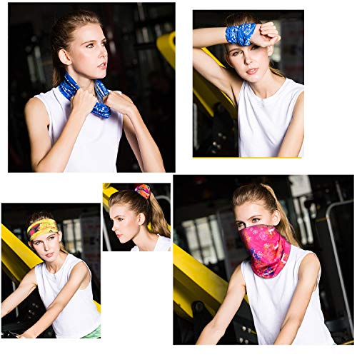 Slosh 9 Bandana Cintas Pelo Deporte Hombre Mujer Ciclismo Yoga Elastica Pañuelos Cabeza Turbante Lazo Tenis UV Moto Playa (9 PCS) Slosh 9 Bandana Cintas Pelo Deporte Hombre Mujer Ciclismo Yoga Elastica Pañuelos Cabeza Turbante Lazo Tenis UV Moto Playa (9 PCS)