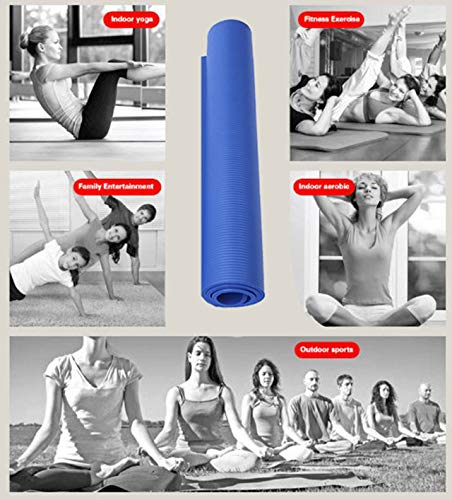 Slosy Esterilla para Yoga Antideslizante Azul 180 * 61 * 1cm + Comba Colchoneta De Pilates Estera Gym Alfombra Abdominales Alfombrilla Gimnasia Ejercicio Material Gimnasio Accesorios Gruesa Slosy Esterilla para Yoga Antideslizante Azul 180 * 61 * 1cm + Comba Colchoneta De Pilates Estera Gym Alfombra Abdominales Alfombrilla Gimnasia Ejercicio Material Gimnasio Accesorios Gruesa