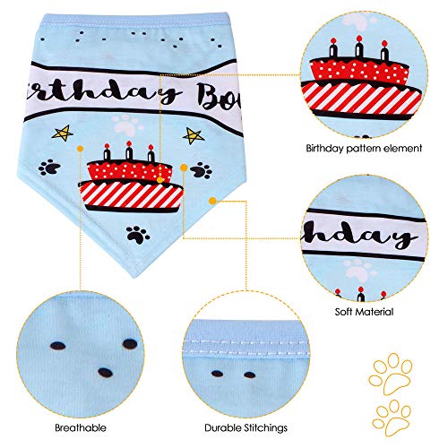SlowTon Juego de pañuelo y Sombrero de cumpleaños para Perro, Accesorio de Babero Triangular con Sombrero de Fiesta de cumpleaños Ajustable Bufanda Triangular Transpirable Decoraciones SlowTon Juego de pañuelo y Sombrero de cumpleaños para Perro, Accesorio de Babero Triangular con Sombrero de Fiesta de cumpleaños Ajustable Bufanda Triangular Transpirable Decoraciones