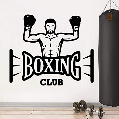 SLQUIET ute boxing club pegatinas de pared personalidad creativa habitación infantil pegatinas de pared decoración del hogar extraíble adhesivos de pared decorativos Rosa XL 57cm X 67cm