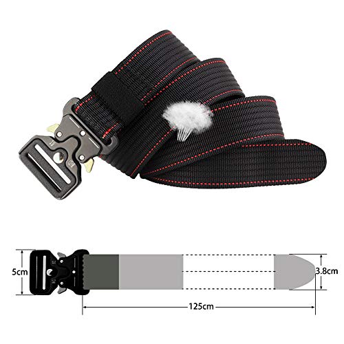 S.Lux 2 Piezas Hombres Cinturón de Lona, YKK Hebilla de Plástico Cinturón de Secado Rápido Transpirable Hipoalergénico Cinturón Recreación al aire libre Fitness Ejercicio (Verde A)