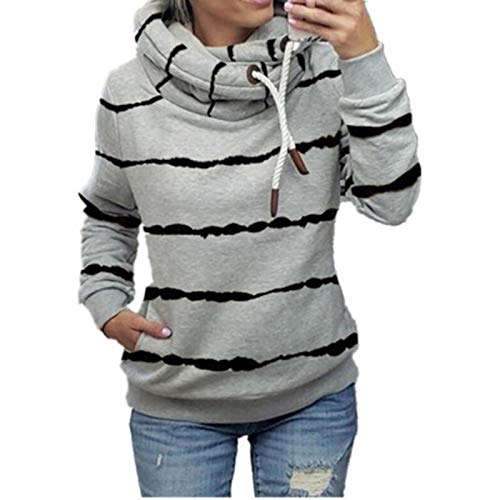 SLYZ Otoño E Invierno para Mujer Personalidad Moda Impresa con Capucha Polar A Rayas Suéter Mujer Chaqueta Superior SLYZ Otoño E Invierno para Mujer Personalidad Moda Impresa con Capucha Polar A Rayas Suéter Mujer Chaqueta Superior
