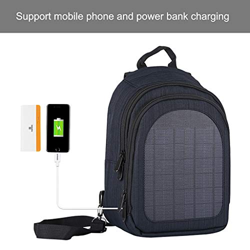 SM SunniMix con Panel de Cargador Solar Mochila 2 litros de Negocios Portátil Bolsa Resistente al Agua Mochila - Azul Oscuro SM SunniMix con Panel de Cargador Solar Mochila 2 litros de Negocios Portátil Bolsa Resistente al Agua Mochila - Azul Oscuro