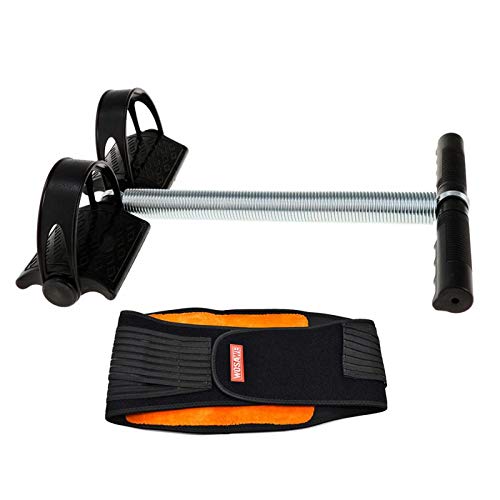 SM SunniMix Cuerpo Escultura AB Abdominal Entrenador Ejercitador Tummy Acción Remero Trimmer+Cintura Transpirable Soporte para La Espalda Brace Trimmer Cinturón D