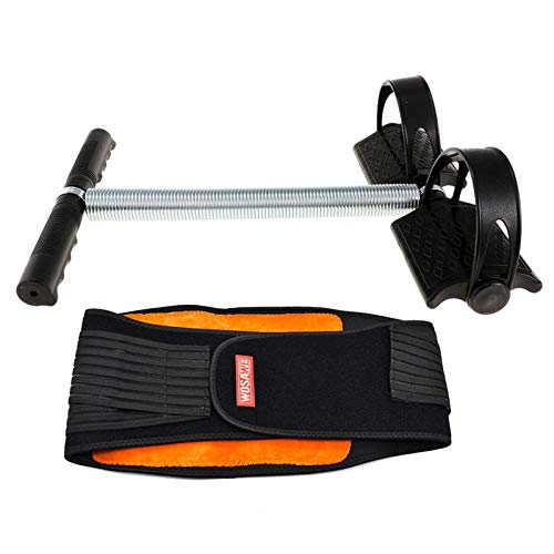 SM SunniMix Cuerpo Escultura AB Abdominal Entrenador Ejercitador Tummy Acción Remero Trimmer+Cintura Transpirable Soporte para La Espalda Brace Trimmer Cinturón D