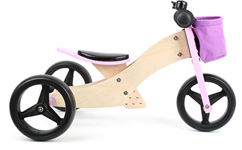 Small Foot 11612 Triciclo-Bicicleta 2 en 1 Juguetes, Unisex-Youth, Rosa, 64 x 42 x 42 cm