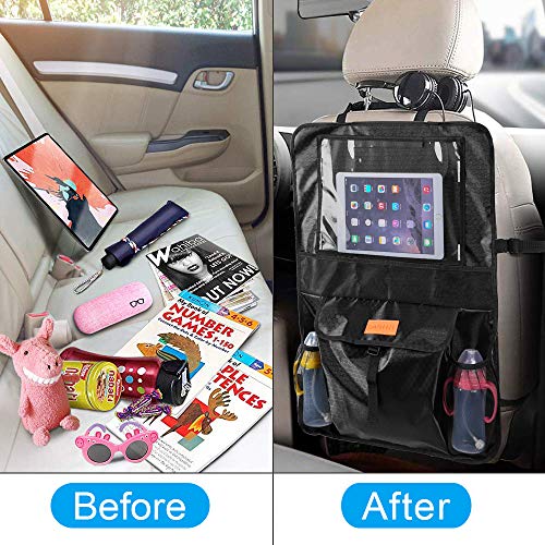 Smart eLf Protector para Asiento del Coche + Organizadores para Asientos de Coches - Impermeable Antideslizante Protectores de Asiento para Coche - Fácil de Limpiar y Arreglar, Compatible Isofix