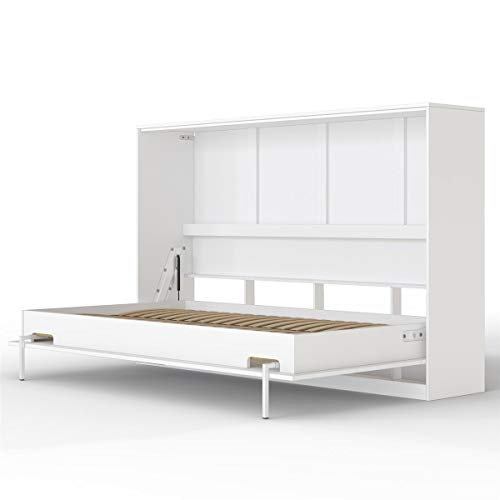 SMARTBett Basic Cama abatible Cama Plegable Cama de Pared (Blanco, 120 x 200 cm Horizontal) SMARTBett Basic Cama abatible Cama Plegable Cama de Pared (Blanco, 120 x 200 cm Horizontal)