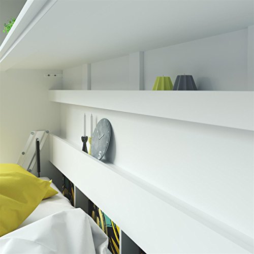 SMARTBett Basic Cama abatible Cama Plegable Cama de Pared (Blanco, 90 x 200 cm Horizontal) SMARTBett Basic Cama abatible Cama Plegable Cama de Pared (Blanco, 90 x 200 cm Horizontal)
