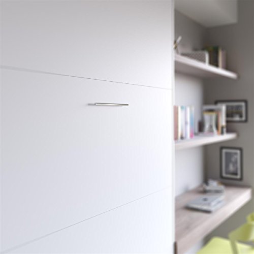 SMARTBett Basic Cama abatible Cama Plegable Cama de Pared (Blanco, 90 x 200 cm Vertical)