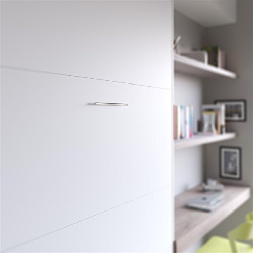 SMARTBett Basic Cama abatible Cama Plegable Cama de Pared (Blanco, 90 x 200 cm Vertical)