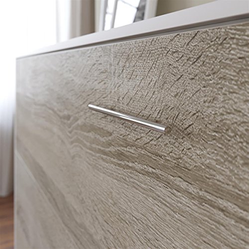 SMARTBett Basic Cama abatible Cama Plegable Cama de Pared (Blanco/Roble Sonoma, 120 x 200 cm Horizontal) SMARTBett Basic Cama abatible Cama Plegable Cama de Pared (Blanco/Roble Sonoma, 120 x 200 cm Horizontal)