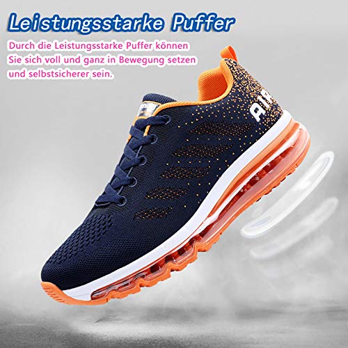 Smarten Zapatillas de Running Hombre Mujer Air Correr Deportes Calzado Verano Comodos Zapatillas Sport Blue Orange 38 EU Smarten Zapatillas de Running Hombre Mujer Air Correr Deportes Calzado Verano Comodos Zapatillas Sport Blue Orange 38 EU