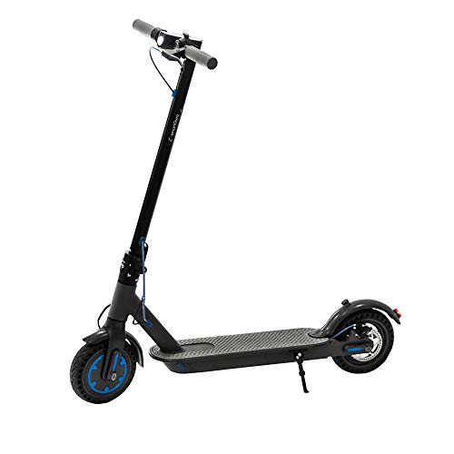 SMARTGYRO Xtreme City Black - Patinete Eléctrico, App, Ruedas 8,5" macizas, Potente, Velocidad 25 Km/h, Autonomía 20 Km, Batería de Litio LG 7.8 Ah, Freno de Disco, Scooter Eléctrico, Color Negro