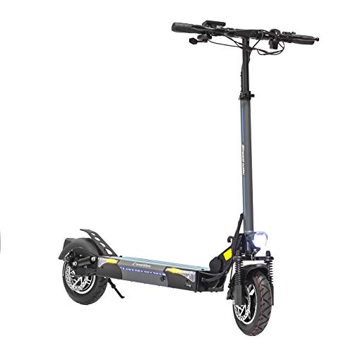 SMARTGYRO Xtreme SpeedWay V2.0 - Patinete Eléctrico de 800 W con 3 marchas, Batería 13.000 mAh 48V, Doble suspensión reforzada, Frenos de disco, 4 intermitentes, Scooter, potente, Negro