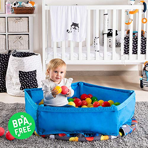 smarTrike Baby-Boys 9200000 - Cama elástica 3 en 1 para niños (91,44 x 91,44 x 71,88 cm), Color Azul