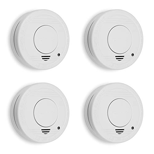 Smartwares Detector de Humo, 1 Año de Batería Incluida, Vida del Sensor de 10 Años, 4 Unidades, RM250 Smartwares Detector de Humo, 1 Año de Batería Incluida, Vida del Sensor de 10 Años, 4 Unidades, RM250
