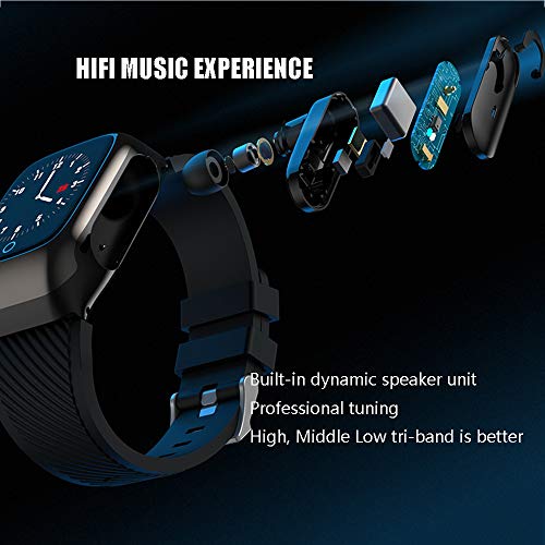 Smartwatch Reloj Inteligente, Auricular Bluetooth Combinado con Pulsera, Reloj Deportivo, Frecuencia Cardíaca, Versión Bluetooth 5.0, Control De Salud, Reloj Binaural para Correr, Auriculares