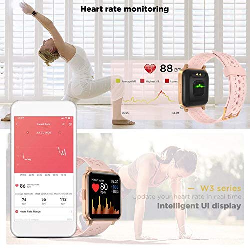 Smartwatch, Reloj Inteligente Mujer Impermeable IP68 con Pulsómetro, Cronómetros,Calorías,Monitor de Sueño,Podómetro Pulsera Actividad Inteligentes Smart Watch Hombre Reloj Deportivo para Android iOS