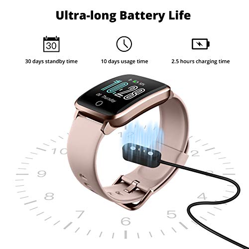 Smartwatch Reloj Inteligente Pulsómetro Mujer Hombre Niños, Pulsera de Actividad Inteligente GPS Monitor de Sueño Impermeable IP68 Caloría Podómetro, Fitness Reloj Deportivo Cronómetro Android iOS