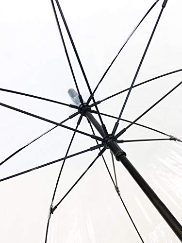 SMATI Paraguas Transparente con 8 Varillas en Forma de Campana y su apuerta automatica SMATI Paraguas Transparente con 8 Varillas en Forma de Campana y su apuerta automatica
