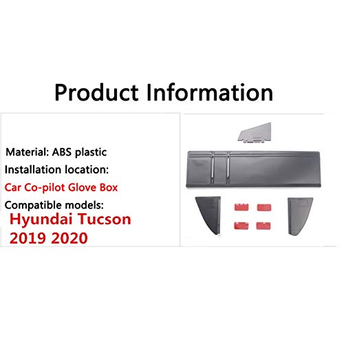 SMBYLL Auto Repair Accessories Accesorios Accesorios para guantos de Guantes de intervalo de Circuito de Guantes para Hyundai Tucson 2019 2020 Caja de ordenación Clasificación Partition Partition