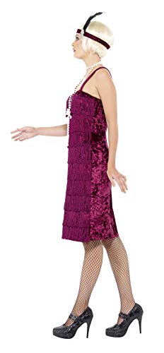 Smiffys-26110s Disfraz de Chica Joven Jazz años 20, con Vestido y Adorno para el Pelo, Color borgoña, S-EU Tamaño 36-38 (Smiffy'S 26110S) Smiffys-26110s Disfraz de Chica Joven Jazz años 20, con Vestido y Adorno para el Pelo, Color borgoña, S-EU Tamaño 36-38 (Smiffy'S 26110S)