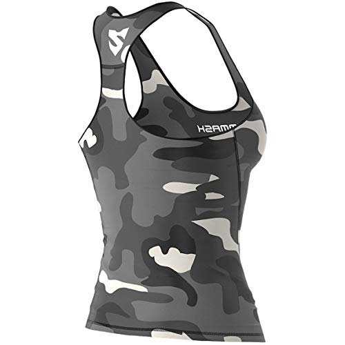 SMMASH Camo Sport Top Tank para Mujer, Camiseta de Tirantes Deportivas, Camiseta sin Manga para Fitness, Yoga, Formación, Material Transpirable y Antibacteriano, (S)