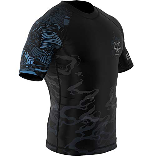 SMMASH Choke'N'Roll Rashguard Hombre Manga Corta, Camisetas Hombre para MMA, Artes Marciales, Krav Maga, BJJ, K1, Karate, Material Transpirable y Antibacteriano SMMASH Choke'N'Roll Rashguard Hombre Manga Corta, Camisetas Hombre para MMA, Artes Marciales, Krav Maga, BJJ, K1, Karate, Material Transpirable y Antibacteriano