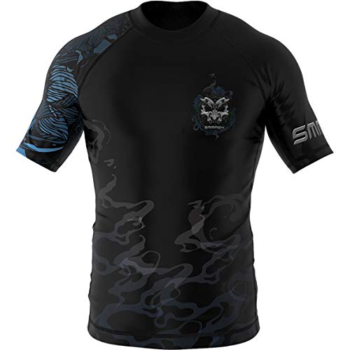 SMMASH Choke'N'Roll Rashguard Hombre Manga Corta, Camisetas Hombre para MMA, Artes Marciales, Krav Maga, BJJ, K1, Karate, Material Transpirable y Antibacteriano SMMASH Choke'N'Roll Rashguard Hombre Manga Corta, Camisetas Hombre para MMA, Artes Marciales, Krav Maga, BJJ, K1, Karate, Material Transpirable y Antibacteriano
