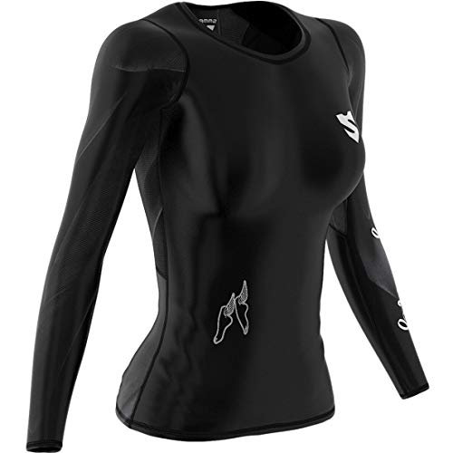 SMMASH Herme Womens Long Sleeve Compression Tops, Breathable and Light, Functional Thermal Shirt for Crossfit, Fitness, Yoga, Gym, Running, Sport Long Sleeved, Antibacterial Material… (S) SMMASH Herme Womens Long Sleeve Compression Tops, Breathable and Light, Functional Thermal Shirt for Crossfit, Fitness, Yoga, Gym, Running, Sport Long Sleeved, Antibacterial Material… (S)