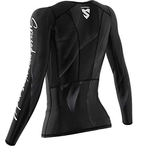 SMMASH Herme Womens Long Sleeve Compression Tops, Breathable and Light, Functional Thermal Shirt for Crossfit, Fitness, Yoga, Gym, Running, Sport Long Sleeved, Antibacterial Material… (S) SMMASH Herme Womens Long Sleeve Compression Tops, Breathable and Light, Functional Thermal Shirt for Crossfit, Fitness, Yoga, Gym, Running, Sport Long Sleeved, Antibacterial Material… (S)