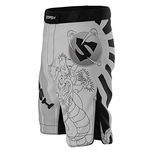 SMMASH Koi Deporte Profesionalmente Pantalones Cortos MMA para Hombre, Shorts MMA, BJJ, Grappling, Krav Maga, Material Transpirable y Antibacteriano, (M)